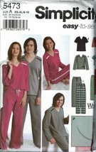 Simplicity Sewing Pattern 5473 Sportswear Pajamas Top Pants Blanket Adult XS-XL - £7.01 GBP