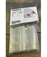 Discontinued clear New Ikea Samla black Lock Clips Set of 4 001.208.42 - £17.85 GBP