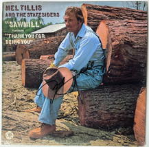 Mel Tillis signed 1973 Sawmill Country Album Cover/LP/Vinyl Record- JSA #GG08445 - £62.38 GBP
