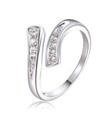Best Silver Zircon Lady 925 wedding Austria crystal Ring jewelry charms - £6.28 GBP