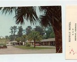 Midway Motel Postcard &amp; Receipt Midway Georgia 1970 - £11.07 GBP