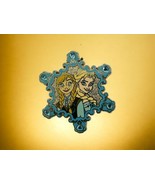Disney Pin Frozen Anna And Elsa Jeweled Snowflake Frozen Sisters - $264.64 MXN