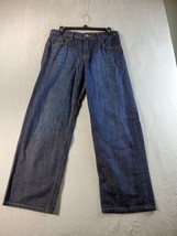 Levi&#39;s Dark Wash Loose Jeans Mens Size 10 Blue Denim 100%Cotton Pockets Pull On - £13.80 GBP