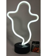 Let&#39;s Party Pumpkin Halloween Neon Ghost Light, 7 in. x 3.9 in. x 11.4 in - $22.76