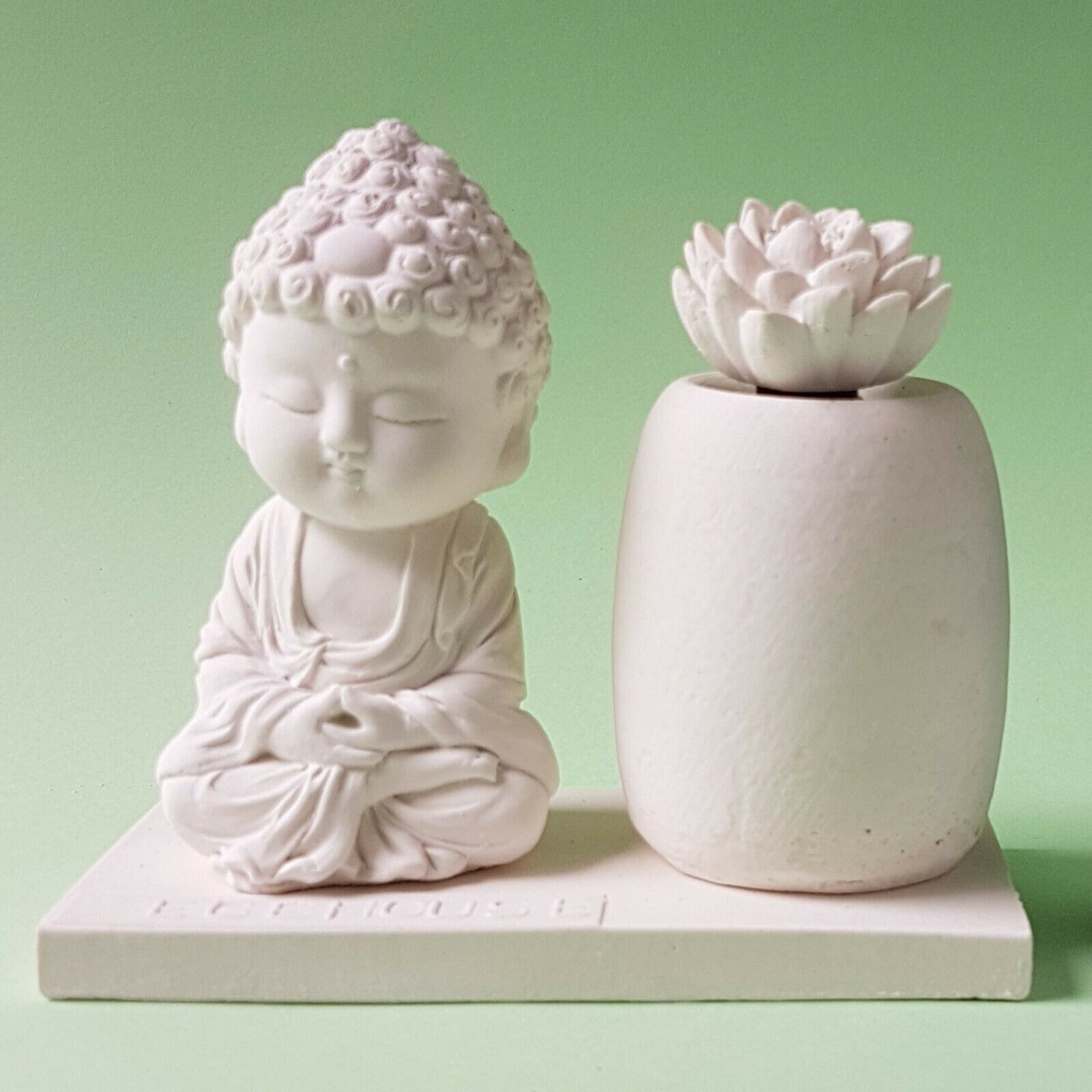 Miniature Small meditation Buddha B1801 w/o EO incense  holder,Zen Garden Supply - $31.68
