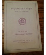 043 VTG 1939 City College of New York Commencement Exercises Booklet - £23.42 GBP