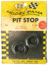 1965 K&amp;B Aurora 1:24 Slot Car Pit Stop Parts 1 1/8&quot; NARROW RIB TREAD TIR... - £6.37 GBP
