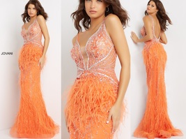 Jovani 03023 Orange. Authentic Dress. Nwt. See Video. Free Shipping. Best Price - £529.86 GBP