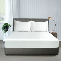 100% Bamboo Cooling Fitted Sheet Queen Only, 400 Thread Count Queen Size Fitted  - £37.87 GBP