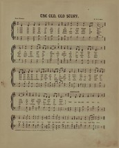 1890 Antique Sheet Music The Old Old Story 8 X 10 Collectible  - £19.34 GBP