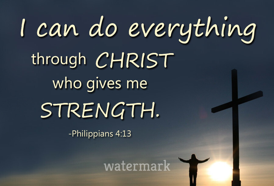 &quot;I CAN DO EVERYTHING THROUGH CHRIST WHO GIVES ME STRENGTH&quot; QUOTE 8X10 PHOTO - $9.89