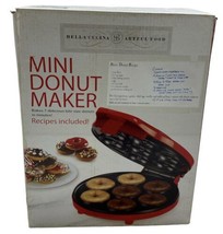 BELLA MINI DONUT MAKER 7 donuts in minutes red In original box with manual - $14.77