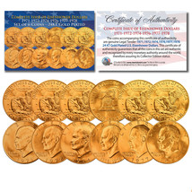 Eisenhower Ike Us Dollars 24K Gold Clad 6-COIN Complete Set Of 6 Years 1971-1978 - £30.11 GBP