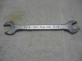 Vintage Collectible MARTIN 1731A  3/4&quot; &amp; 7/8&quot; Open End Wrench-USA Made-S... - $19.95