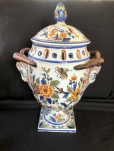 Antique Français Porcelaine Floral Porcelaine Pot-Pourri Encens Support. Marquée - £175.96 GBP