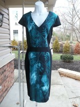 Nwt Adrianna Papell Fab Black&amp;Green Dress 14 - $54.99