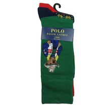 Polo Ralph Lauren Bear Cowboy Socks Mens Size 6-13 Denim Green Red (2-Pa... - £19.65 GBP