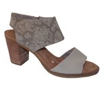 TOMS Majorca Block Heels  \Womens Grey Snake Casual Sandals Size 9 NEW - $34.60
