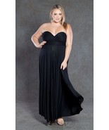 SWAK Designs Sexy Black Eternity Wrap Maxi Dress, Versatile Party Festiv... - $116.11 CAD