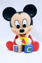 VINTAGE 1984 Shelcore Mickey Mouse with Blocks Toy Doll 7.75&quot; - £19.41 GBP