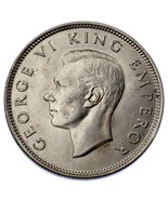 1943 New Zealand Florin Silver Coin (AU Condition) KM 10.1 - $1,034.92 MXN