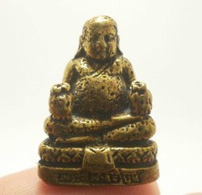 tiny miniature happy lord Buddha sangkajai hotei budai wealth success thai mini  - £23.54 GBP