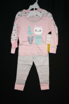 Rene Rofe Girls&#39; 4-Piece Pajamas Pjs Size 2T Pink White Kittens NEW - £15.82 GBP
