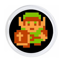 8-Bit The Legend of Zelda Link Magnet big round 3 inch diameter with bor... - £6.03 GBP