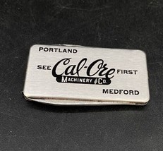 Vintage Imperial Stainless Pocket File &amp; Money Clip Advertising Portland... - $19.79