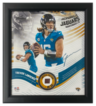 Trevor Lawrence Jaguars Framed 15&quot; x 17&quot; Game Used-Football Collage LE 1/50 - £208.92 GBP