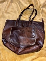 Weimeibaige Purse Camel Faux Leather Satchel Shoulder Tote Bag Gorgeous - £17.65 GBP
