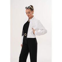 The Elvaris Reversible White Leather Women Jacket image 3