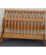 Solid Wood Queen Size Sleigh Bed – With Side Rails – VGC – GREAT QUEEN B... - £272.46 GBP