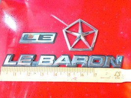 1986-1991 Chrysler Lebaron OEM Factory Chrome Rear Trunk Deck Lid Emblem Set - £17.93 GBP