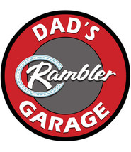 Dad's Garage Rambler XL 28" x 28" Round Metal Sign - £77.08 GBP