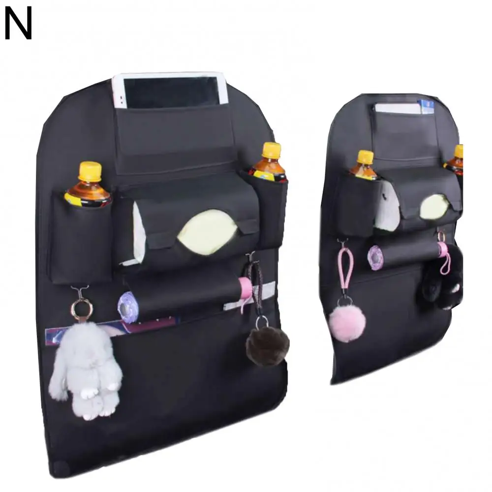 PU Leather Car Seat Back Organizer Storage Bag Pad Drink Chair Storage Pocket - $20.12+