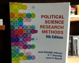 Political Science Research Methods by Johnson &amp; Reynolds 9th Edition Pre... - $29.39