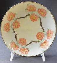 Classic Bavaria Peach Floral Gold Trim Bread &amp; Butter Plate 6.625&quot; R Collectible - £7.76 GBP