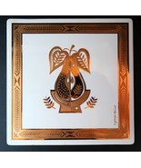 Vtg Mid-Century Modern MCM Georges Briard Golden Pear Trivet Metal Tile ... - $279.41 MXN