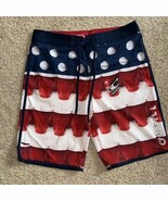 O’Neill HyperFreak Board Shorts Beer Pong American Flag Swim Trunks Size... - $16.61 CAD