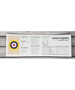 Axis &amp; Allies Spring 1942 - 2nd Ed. VTG Replacement UK Reference Chart B... - £6.78 GBP