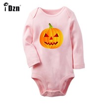 Happy Halloween Pumpkin Newborn Jumpsuit Bodysuit Baby Long Sleeve Romper Outfit - £8.55 GBP