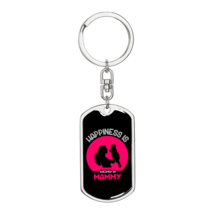 Being Mammy Mom Stainless Steel or 18k Gold Premium Swivel Dog Tag Keychain - £30.33 GBP+