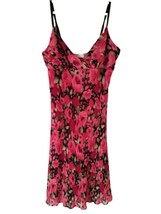 Vintage La Belle floral red dress size M knee length Usa - £47.89 GBP