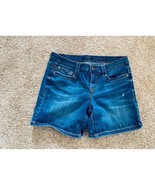 Jessica Simpson Weekend Slouch Denim Shorts Medium Wash Distressed - $285.10 MXN