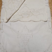Vintage Embroidery Cutouts Table Runner 19x12.5&quot; &amp; 45x15&quot; SET OF 3 - €14,62 EUR