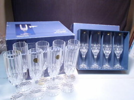 24 Cristal D&#39;Arques BRETAGNE Champagne Flutes ~ nu old inventory - £145.52 GBP