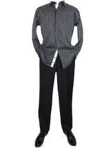 Men Shirt J.Valintin Turkey-Usa 100% Egyption Cotton Axxess Style 1594-14 Black image 4