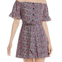 Women Lost and Wander Orchid Off-the-Shoulder Floral Mini Dress Size large B4HP - £23.70 GBP