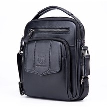 Leisure 2022 New Leather Men Messenger Bag Retro Small Bag Solid Color Cowhide M - £42.98 GBP